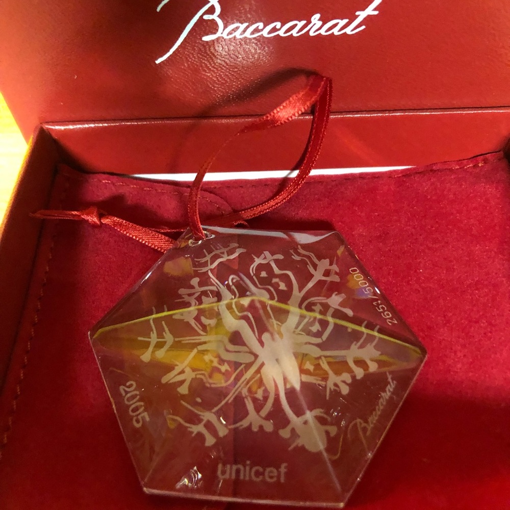 Baccarat Crystal Snowflake Annual Christmas Ornament Limited Edition Retired